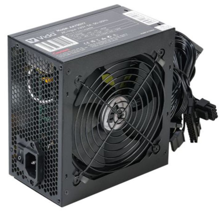 Vida Lite 750W ATX PSU, Fluid Dynamic Ultra-Quiet Fan, PCIe, Flat Black Cables