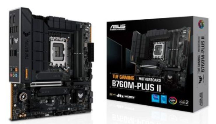 Asus TUF GAMING B760M-PLUS II, Intel B760, 1700, Micro ATX, 4 DDR5, HDMI, DP, 2.5G LAN, PCIe5, 3x M.2