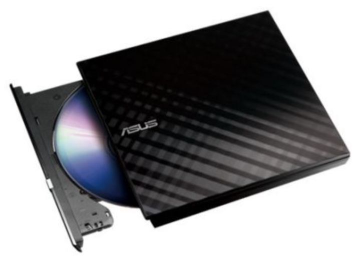 Asus External Slimline DVD Re-Writer, USB, 8x, Black, Cyberlink Power2Go 8 (SDRW-08D2S-U LITE)