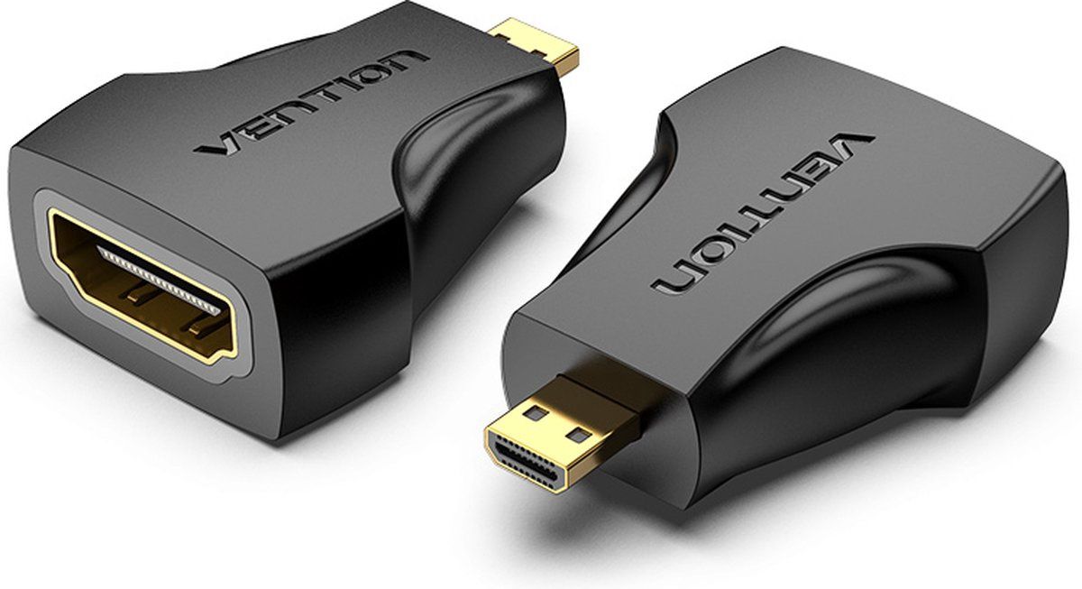 Vention Micro HDMI to HDMI Adapter - Full HD 1080P - Gold-Plated Connector