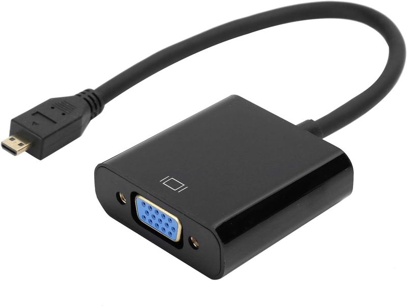 Crisis 1080P Micro HDMI to VGA Video Converter, Micro HDMI to VGA Video Converter, 1080P Video Converter, for Raspberry Pi 4B Raspberry Pi 4 Exclusive Vga Converter(Micro HDMI to VGA)