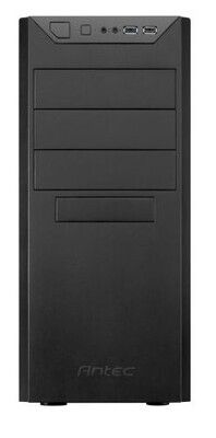 Antec VSK4000B U3/U2 ATX Case, 12cm Fan, USB 3.0, Black with Black Interior