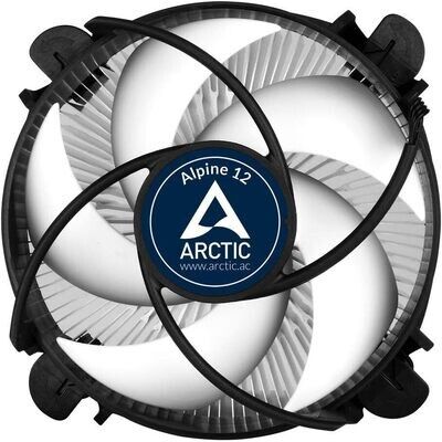 Arctic Alpine 12  CPU Cooler for Intel Sockets 115x and 1200, 92 mm PWM Fan, up to 95 W Cooling Power