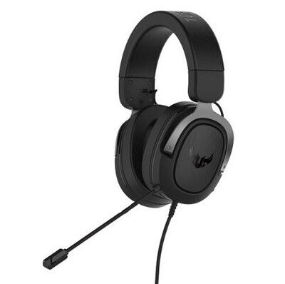 Asus TUF Gaming H3 7.1 Gaming Headset, 3.5mm Jack, Boom Mic, Surround Sound, Deep Bass, Fast-cooling Ear Cushions, Gun Metal