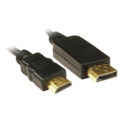DisplayPort Male to HDMI Male Converter Cable, 1.8 Metres, Black