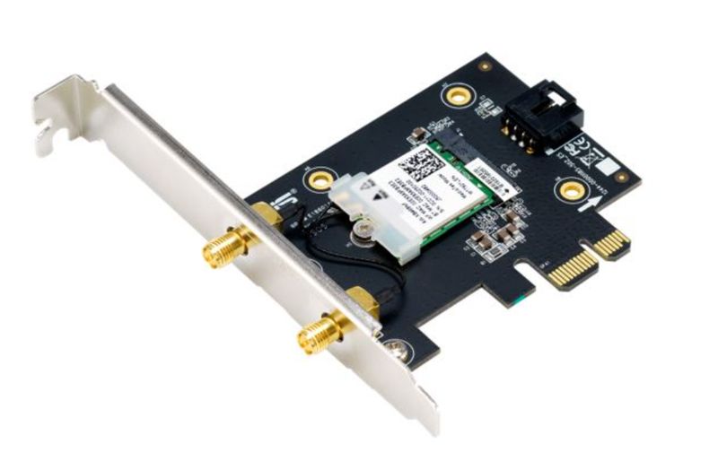 Asus (PCE-AX1800) AX1800 Wireless Dual Band PCI Express Wi-Fi 6 Adapter, Bluetooth 5.2, WPA3, OFDMA &amp; MU-MIMO