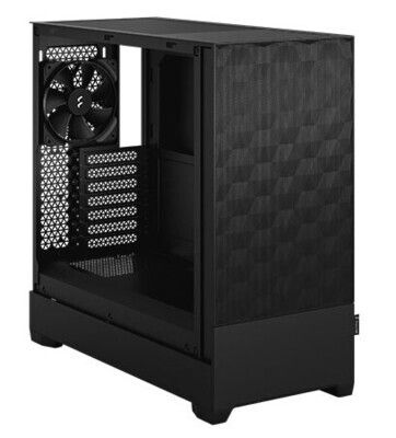 Fractal Design Pop Air (Black TG) Gaming Case w/ Clear Glass Window, ATX, Hexagonal Mesh Front, 3 Fans