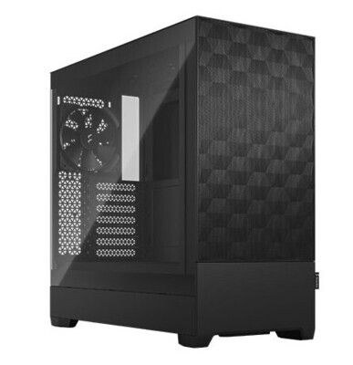 Fractal Design Pop Air (Black TG) Gaming Case w/ Clear Glass Window, ATX, Hexagonal Mesh Front, 3 Fans