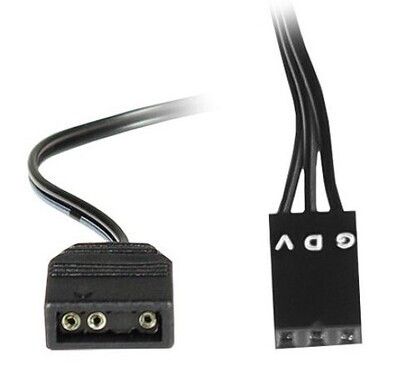 GameMax 4-Port Mini ARGB Hub, 3-Pin Aura &amp; 3- Pin VDG Connectors, SATA Powered