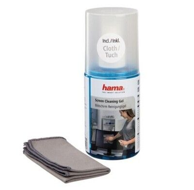 Hama Screen Cleaning Gel, 200ml, Microfibre Cloth Included