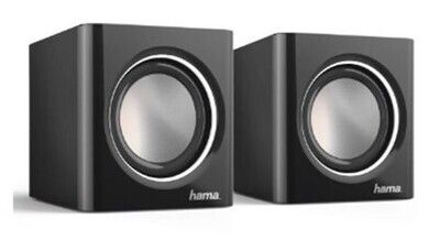 Hama Sonic Mobil 185 2.0 Notebook Speakers, 3.5 mm Jack, USB-A for Power, Inline Volume Controls