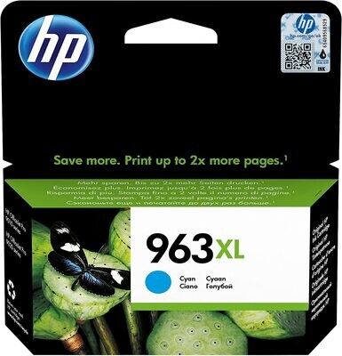 HP 963XL Original Ink Cartridge, Cyan (3JA27AEBGX)