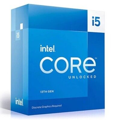 Intel Core i5-13600KF CPU,  LGA1700, 3.5 GHz (5.1 Turbo), 14-Core, 125W (181W Turbo), 10nm, 24MB Cache, Overclockable, Raptor Lake, No Graphics, No Heatsink/Fan (BX8071513600KF)