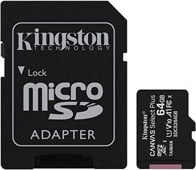 Kingston Canvas Select Plus MicroSD Card - 64gb