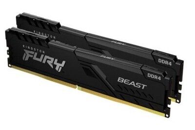 Kingston Fury Beast 32GB Kit (2 x 16GB), DDR4, 3200MHz (PC4-25600), CL16, DIMM Memory