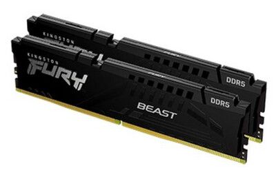 Kingston Fury Beast 32GB Kit (2 x 16GB), DDR5, 4800MHz (PC5-38400), CL38, 1.1V, ECC, XMP 3.0, PMIC, DIMM Memory