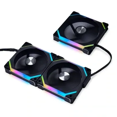 Lian-Li UNI SL120 V2 Addressable RGB Black 120mm Fan Triple Pack with Controller