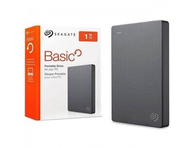 Seagate Basic 1TB Portable External Hard Drive, 2.5&quot;, USB 3.0, Grey