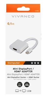 Vivanco Mini DISPLAYPORT To HDMI Adapter 0.1M