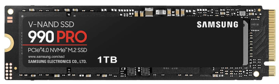 Samsung 1TB 990 PRO M.2 Solid State Drive MZ-V9P1T0BW (PCIe Gen 4.0 x4/NVMe 2.0)