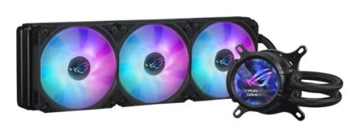 Asus ROG STRIX LC III 360 ARGB LCD Liquid CPU Cooler, 360mm, 7th Gen v2 Asetek Pump, ARGB Fans, Customisable LCD Display, Rotatable Water Block, Black