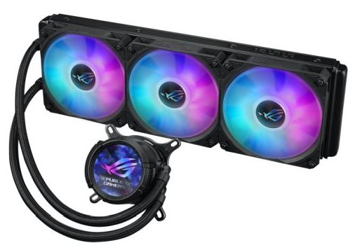 Asus ROG STRIX LC III 360 ARGB LCD Liquid CPU Cooler, 360mm, 7th Gen v2 Asetek Pump, ARGB Fans, Customisable LCD Display, Rotatable Water Block, Black