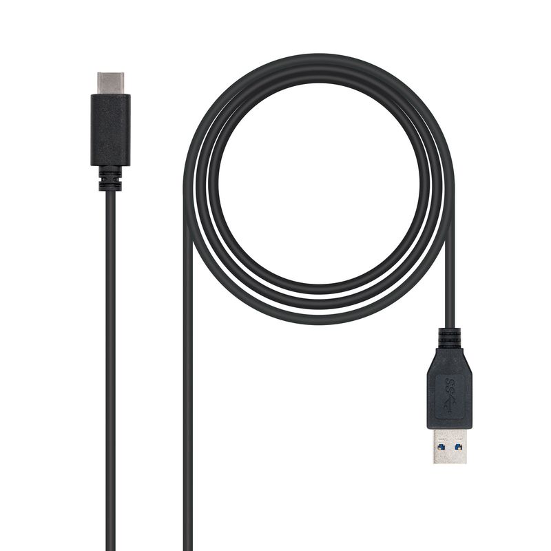 NanoCable USB 3.1 Gen2 10Gbps 3A cable, type USB-C/MA/M, black, 1.0m