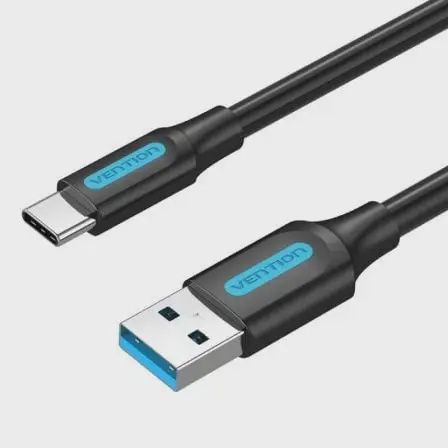 USB 3.0 Type-C Cable Vention COZBH/ USB Male – USB Type-C Male/ Up to 60W/ 5Gbps/ 2m/ Black