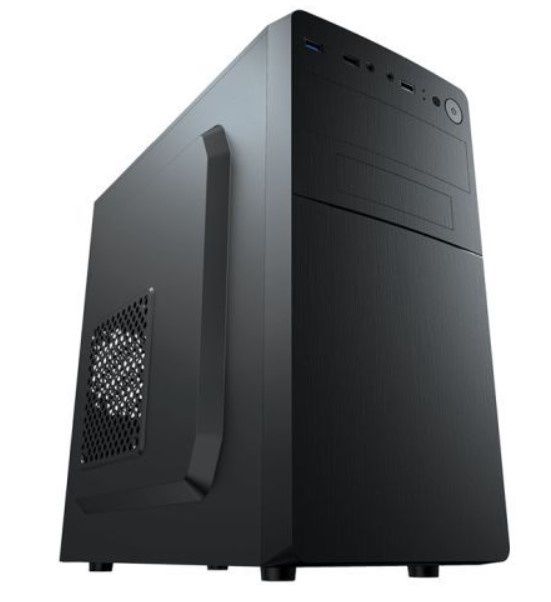 Vida Business Black Office Case, Micro ATX, 8cm Fan, High Airflow Side