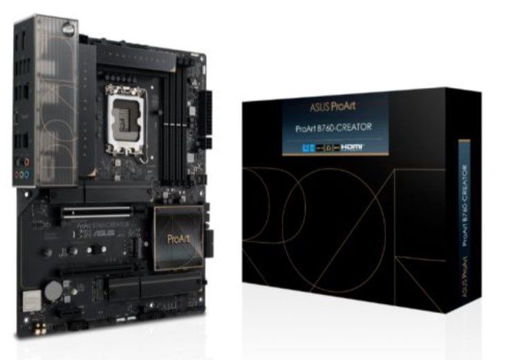 Asus PROART B760-CREATOR, Intel B760, 1700, ATX, 4 DDR5, HDMI, DP, 2.5G LAN, PCIe5, 3x M.2, Creator Hub