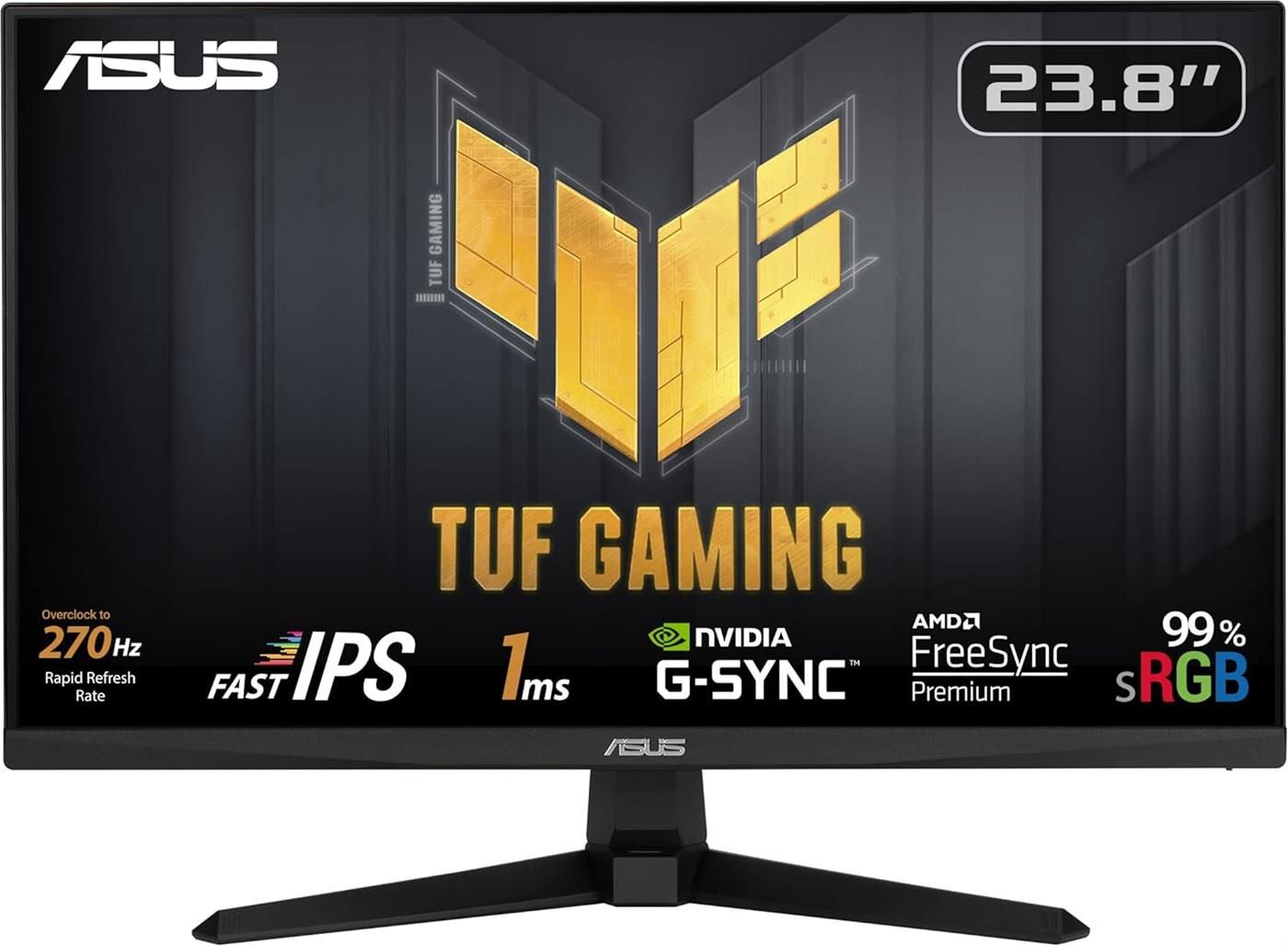 Asus 23.8&quot; Tuf Gaming Monitor (Vg249qm1a), 1920 X 1080 Pixels Full Hd