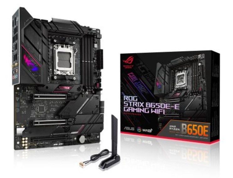 Asus ROG STRIX B650E-E GAMING WIFI, AMD B650, AM5, ATX, 4 DDR5, HDMI, DP, Wi-Fi 6E, 2.5G LAN, PCIe5, RGB, 4x M.2