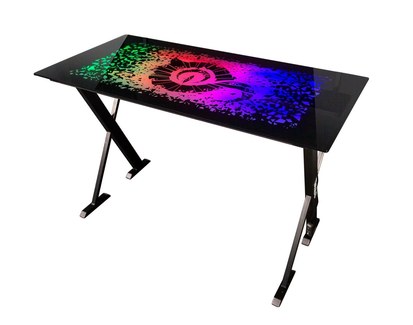 Talius Warship X1 Cristal Rgb Gaming Table (TAL-WARSHIPX1) 120 x 60 x 76.4 - Black