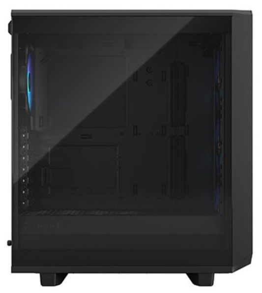 Fractal Design Meshify 2 Compact Lite RGB (Black TG) Gaming Case w/ Light Tint Glass Window, ATX, Angular Mesh Front, 4 RGB Fans, RGB Controller