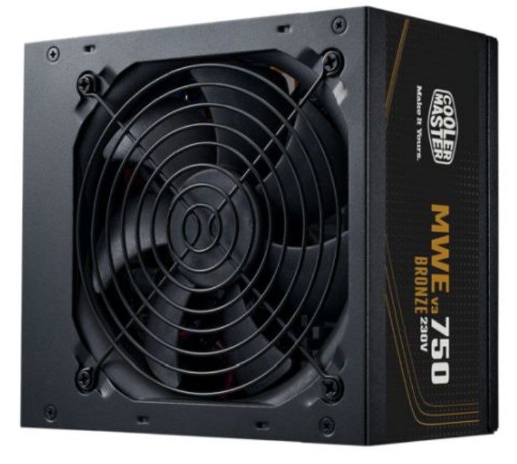 Cooler Master 750W MWE Bronze V3 230V ATX 3.1 PSU, Fully Wired, HDB Bearing Fan, 80+ Bronze