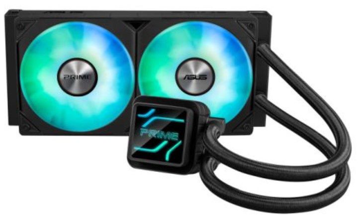 Asus PRIME LC 240 ARGB 240mm Liquid CPU Cooler, ARGB Fans, Customisable Infinity Mirror Lenses