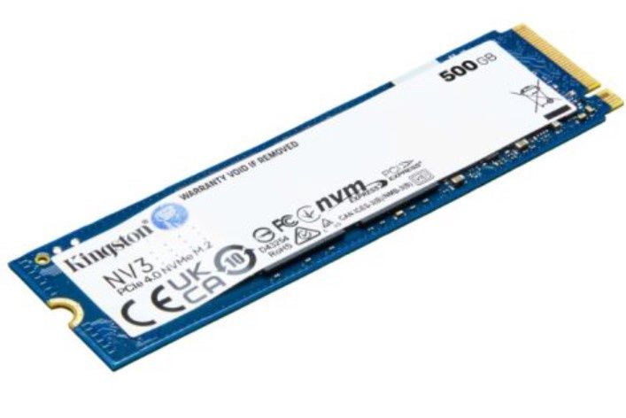 Kingston 500GB NV3 M.2 NVMe Gen4 SSD, M.2 2280, PCIe4, R/W 5000/3000 MB/s