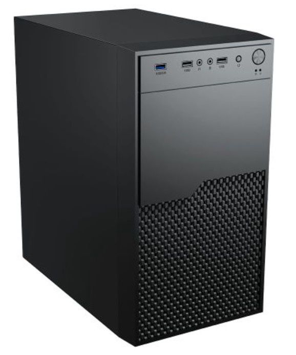 Vida Enterprise Black Office Case, Micro ATX, 12cm Fan, Mesh Front