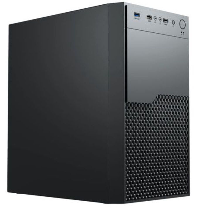 Vida Enterprise Black Office Case, Micro ATX, 12cm Fan, Mesh Front