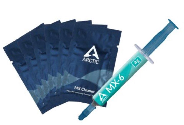 Arctic MX-6 Thermal Compound 4g Syringe &amp; 6x MX Cleaner Wipes