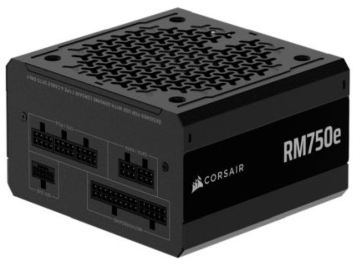 Corsair 750W RMe Series RM750e PSU, Fully Modular, Low-Noise, 80+Gold, Zero RPM Mode, ATX 3.1, PCIe 5.1