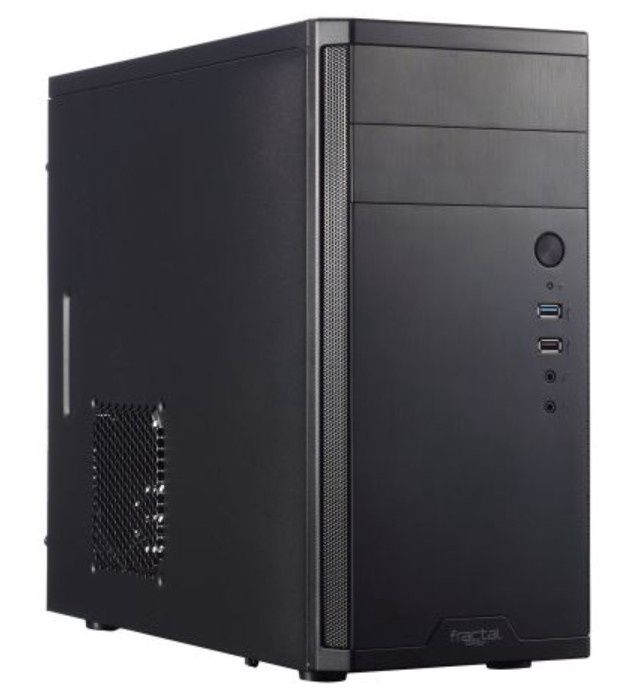 Fractal Design Core 1100 Case, Micro ATX, Brushed Aluminium-look, 350mm GPU Support, USB 3.0, 1 Fan