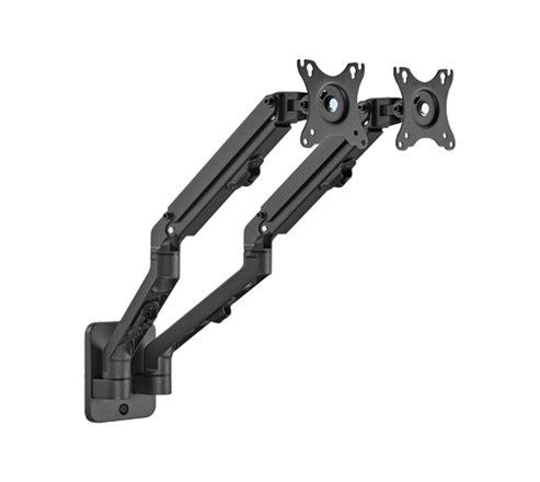 Gembird Adjustable wall 2-display mounting arm, 17”-27 ”, up to 7 kg - MA-WA2-01