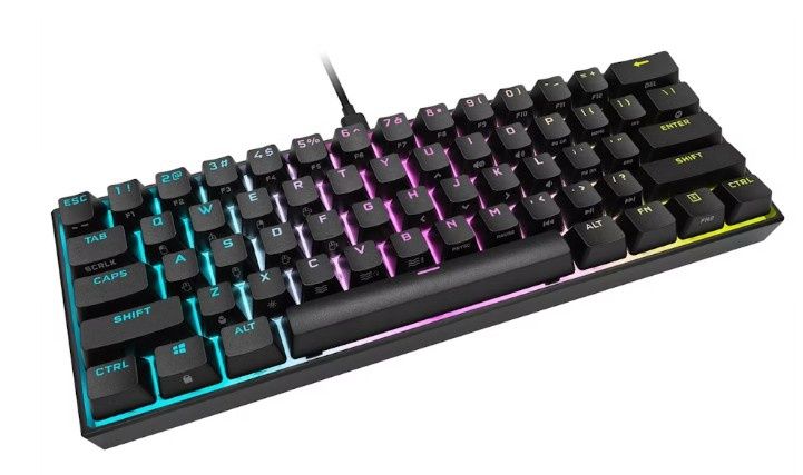 Corsair K65 RGB Mini 60% Mechanical Gaming Keyboard - Cherry MX Red