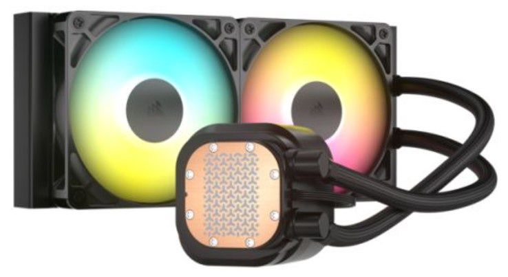 Corsair NAUTILUS 240 RS ARGB Liquid CPU Cooler, RS120 ARGB Magnetic Dome Fans, RGB Pump, Daisy-Chain Connections, Black