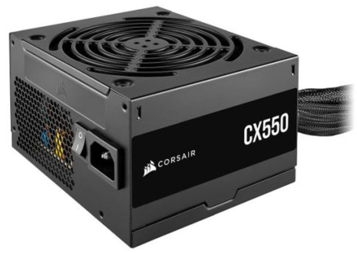 Corsair 550W CX550 PSU, Fully Wired, 80+ Bronze, Thermally Controlled Fan