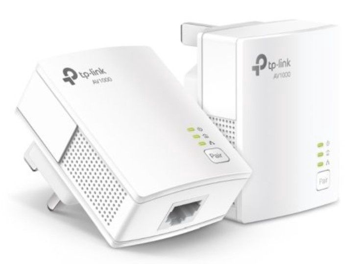 TP-LINK (TL-PA7017 KIT) AV1000 GB Powerline Adapter Kit, 1-Port