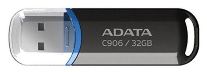 ADATA 32GB C906 USB 2.0 Memory Pen, Compact, Black &amp; Blue