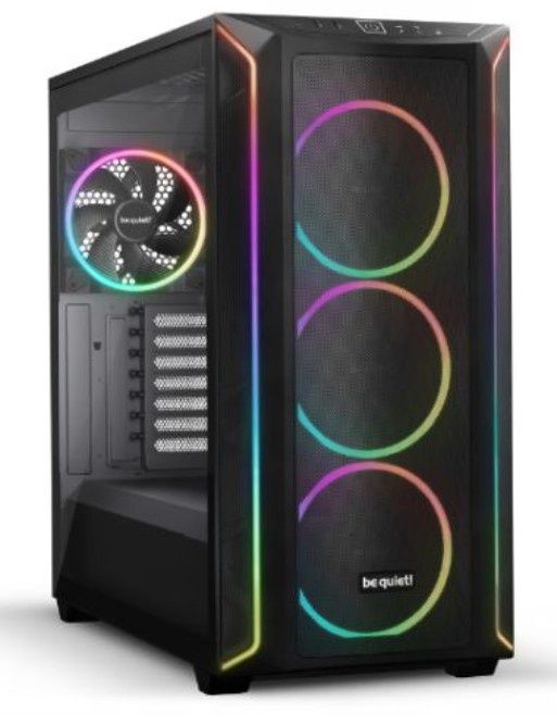 Be Quiet! Shadow Base 800 FX RGB Gaming Case w/ Glass Window, E-ATX, ARGB Front Strips &amp; Controller, 4x ARGB Fans &amp; Hub, Mesh Airflow, USB-C, Black