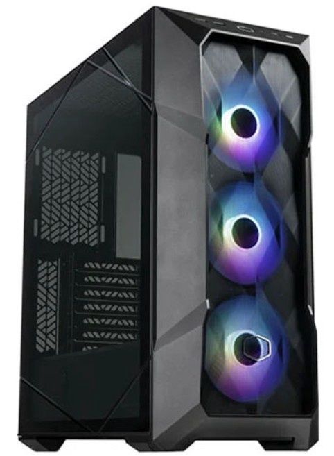 Cooler Master MasterBox TD500 Mesh V2 Gaming Case w/ Glass Side, E-ATX, 3x ARGB Fans, ARGB Fan Hub, FineMesh Front, USB-C, Black